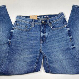 Devil Dog Men’s Ash Slim Straight Leg Jeans Size 30x30 – Medium Indigo Blue